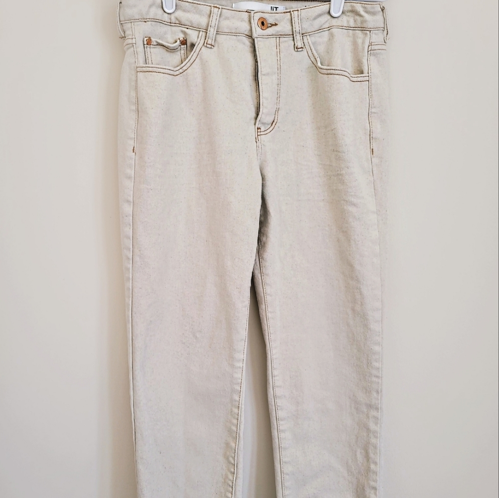 High rise straight leg denim